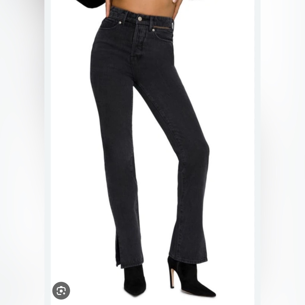 Women's Good American Good Boy Black Jeans size 10.